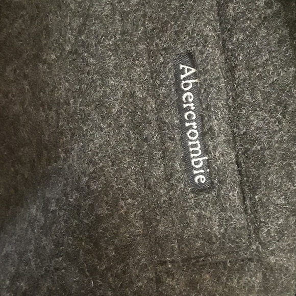 Abercrombie & Fitch Men XL Grey Full Zip Front Woo - Picture 3 of 8